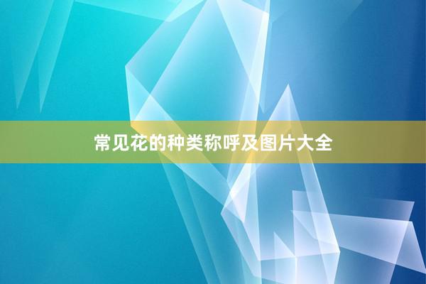 常见花的种类称呼及图片大全